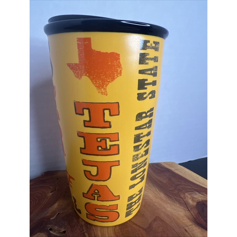 Starbucks TEXAS State Lone Star State 12 oz Ceramic Travel Tumbler Mug W/Lid New